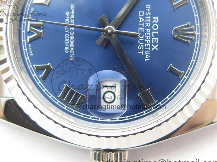 MiroTime 0801 DateJust 36 SS 116234 ARF 1:1 Best Edition 904L Steel Blue Dial Roman Markers on Jubilee Bracelet SH3135 V WellDesigned 3199